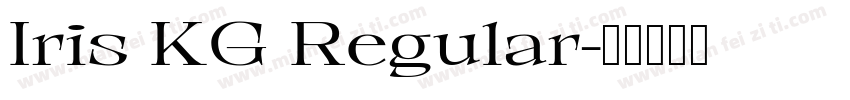 Iris KG Regular字体转换